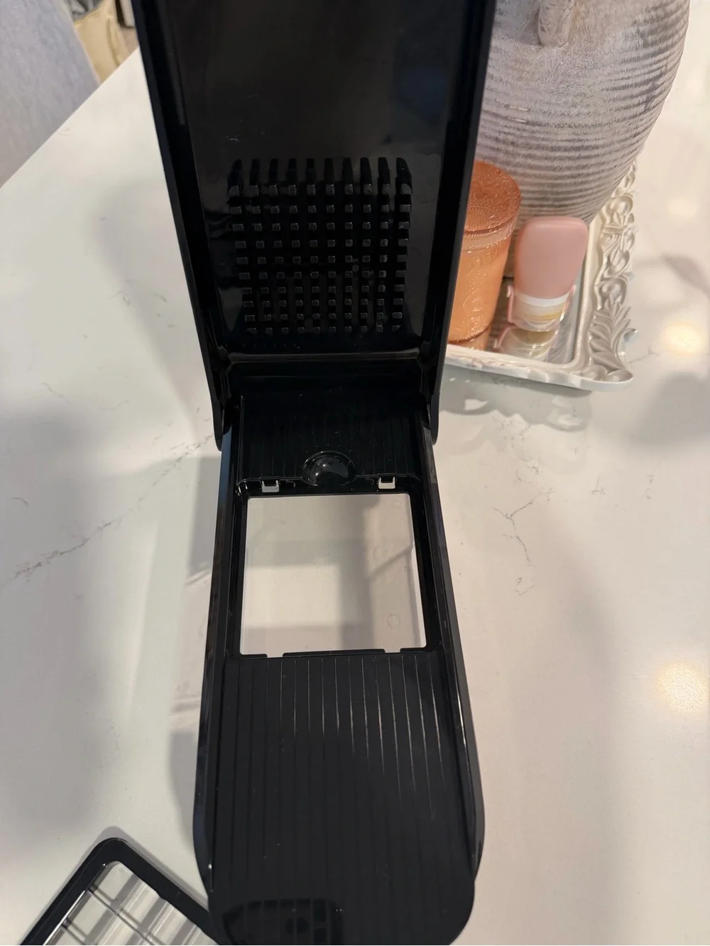 Vegetable / Fry Chopper with Interchangeable Blades - Black/Clear